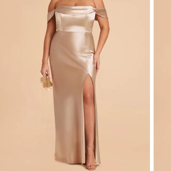 Birdy Grey Strapless Gold Dress - Picture 3 of 13